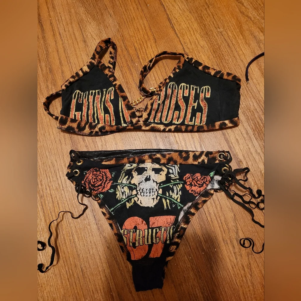 Guns N Roses Bikini/ Lingerie Set- Size S/M - Picture 1 of 4